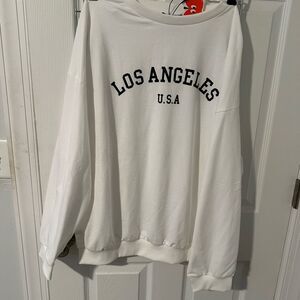Cider NWT Los Angeles Light weight crew neck Sweatshirt - Large